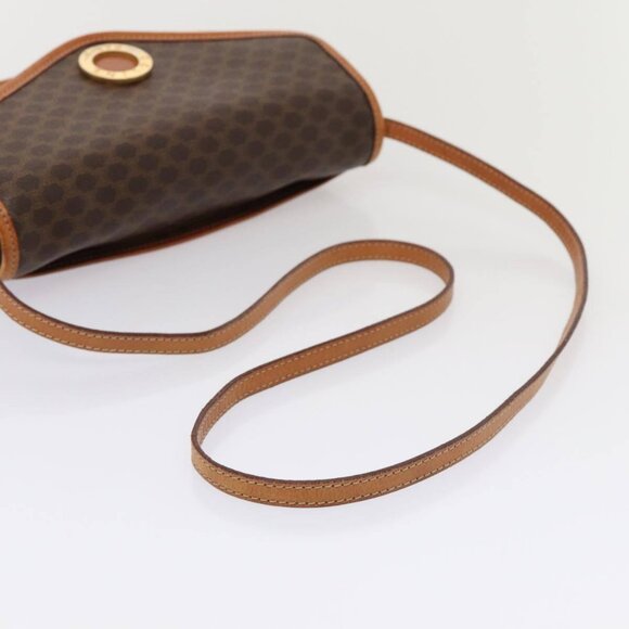 CELINE Macadam Canvas Shoulder Bag PVC Leather Brown Auth - Picture 7 of 15